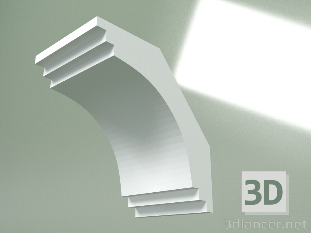 3d model Plaster cornice (ceiling plinth) KT430 - preview