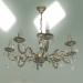 3d model Pendant chandelier 10102-8 (antique bronze-clear crystal) - preview