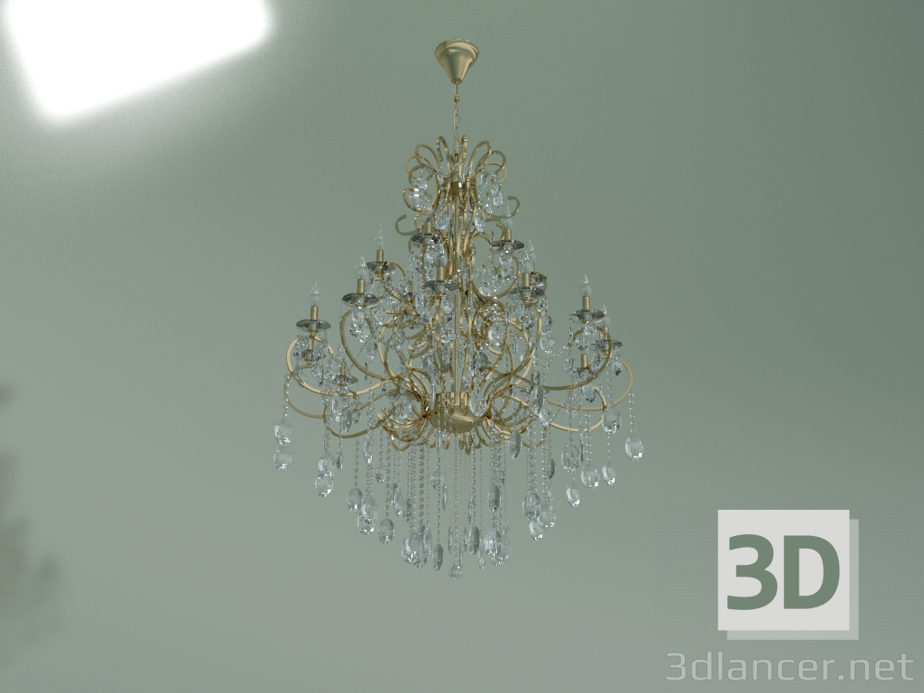 modello 3D Lampadario a sospensione 252-18 (oro-Strotskis) - anteprima