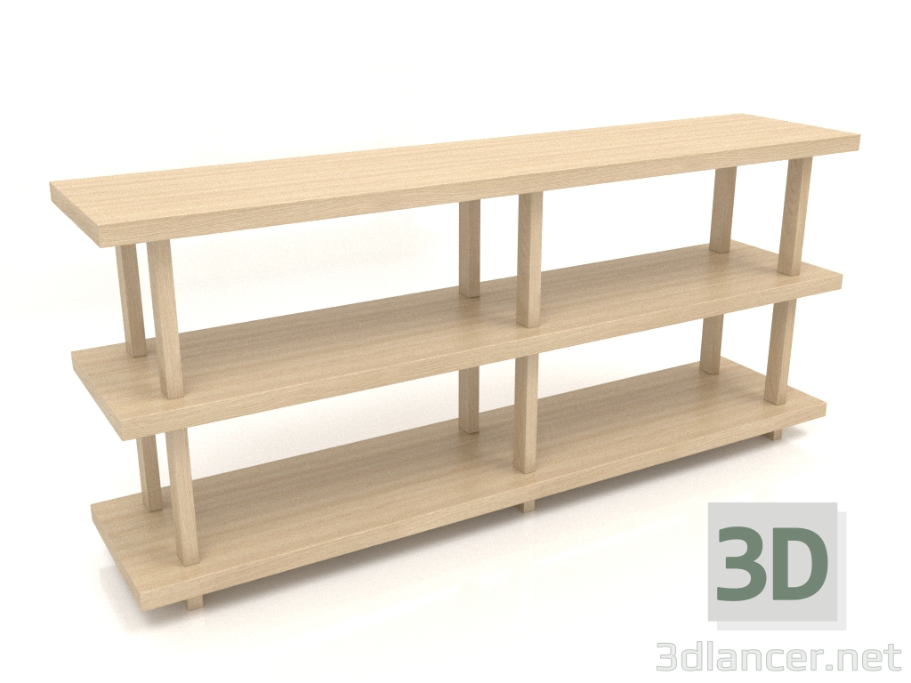 3d модель Стелаж ST 01 (1800х400х800, wood white) – превью