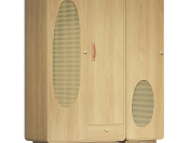 Bubble Solid Wood Wardrobe