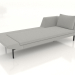 3D Modell Chaiselongue 240 mit Armlehne rechts (Metallbeine) - Vorschau