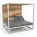 3d model Couch with raised fixed slats and ceiling (Cement gray) - preview