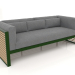 3d model 3-seater sofa (Bottle green) - preview