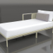 3d model Sofa module, section 2 left (Gold) - preview