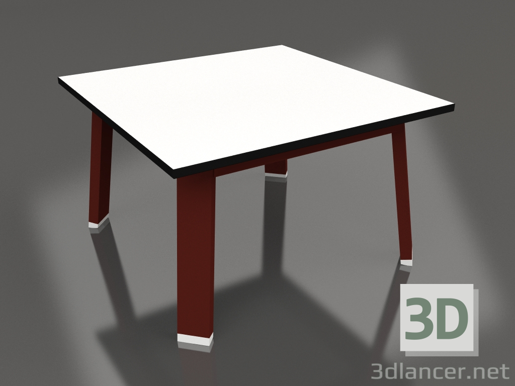 3d model Square side table (Wine red, Phenolic) - preview