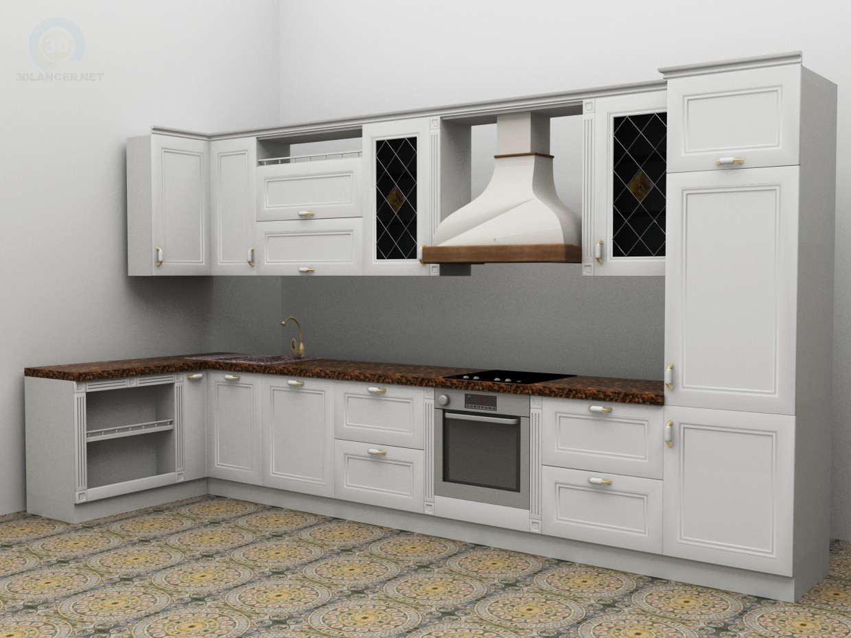 3d model cocina - vista previa