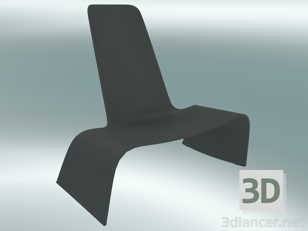 modello 3D Poltrona LAND lounge chair (1100-00, grigio basalto) - anteprima