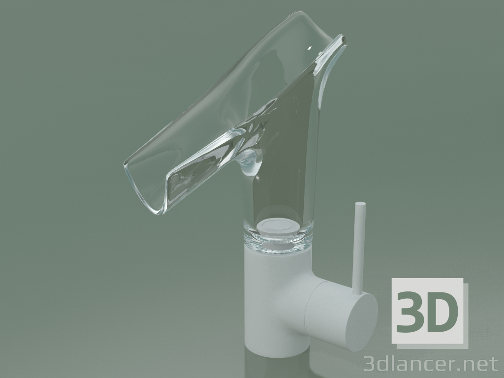 modello 3D Miscelatore monocomando lavabo 140 con bocca in vetro (12116450) - anteprima