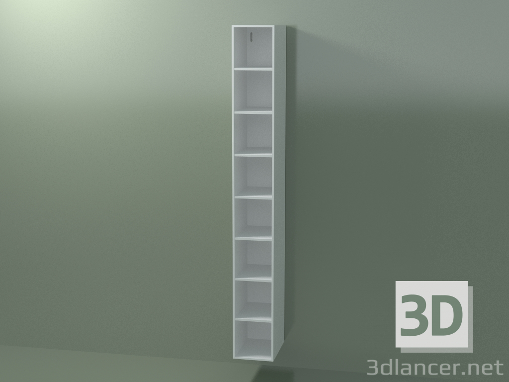 3d model Armario alto de pared (8DUAFD01, Glacier White C01, L 24, P 36, H 192 cm) - vista previa