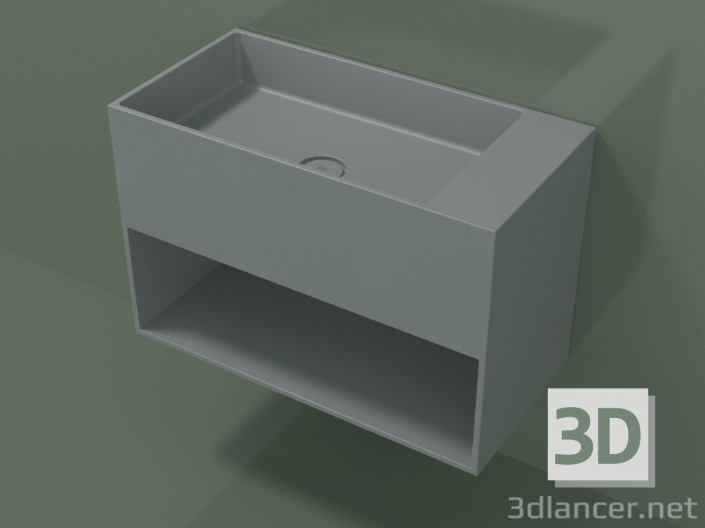 3d model Lavabo de pared Giorno (06UN43101, Silver Grey C35, L 72, P 36, H 48 cm) - vista previa