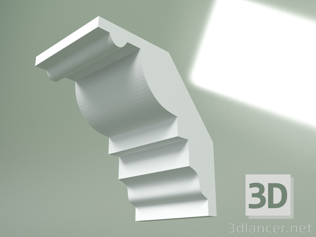 3d model Plaster cornice (ceiling plinth) KT431 - preview