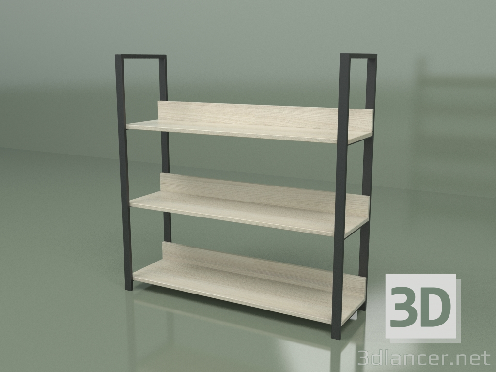 modello 3D Scaffalatura 3 ripiani 1200 - anteprima