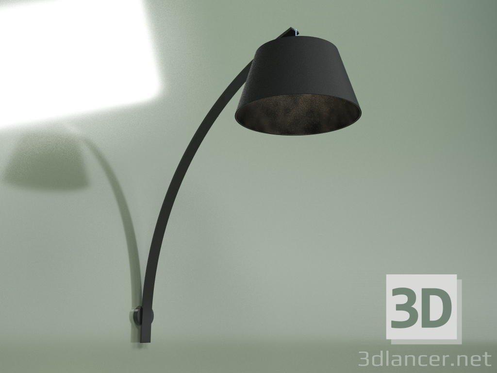 3d model Wall lamp Arc KD (black) - preview