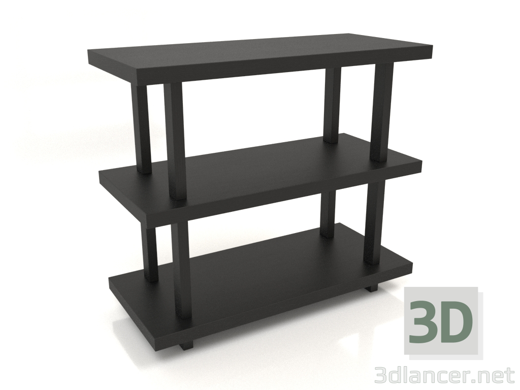 3d модель Стеллаж ST 01 (900х400х800, wood black) – превью