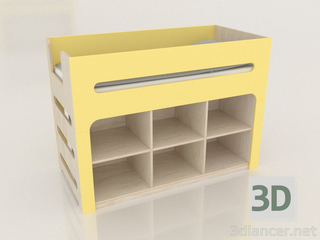 modello 3D Letto a soppalco MODE PB (UCDPBA) - anteprima