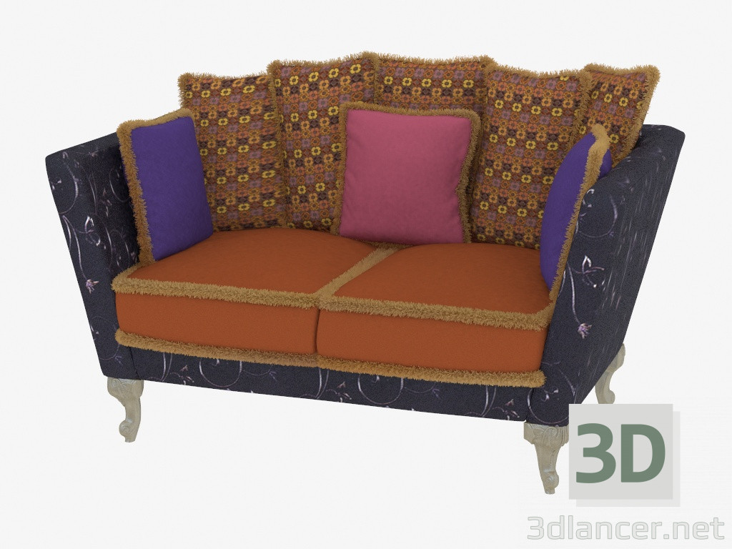 modèle 3D Divan-lit double - preview