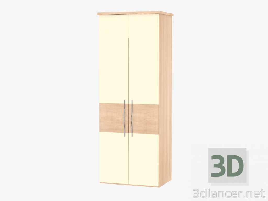 modello 3D Modulare Armadio ante 2 (90,6h235,9h62) - anteprima