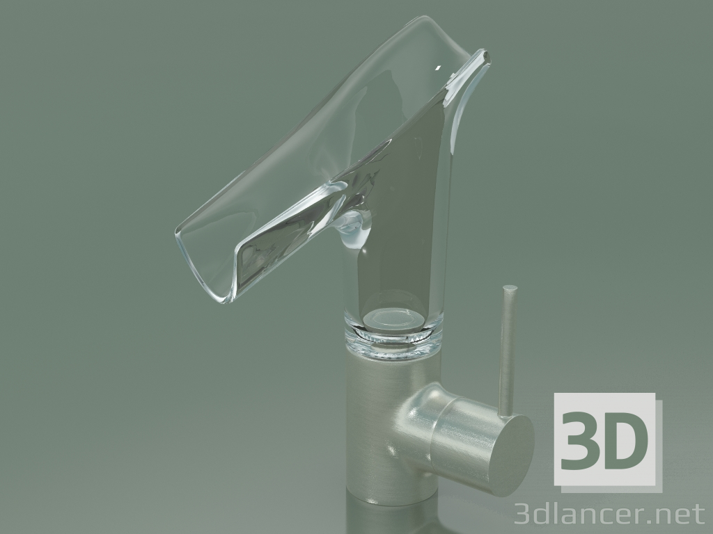 modello 3D Miscelatore monocomando lavabo 140 con bocca in vetro (12116820) - anteprima