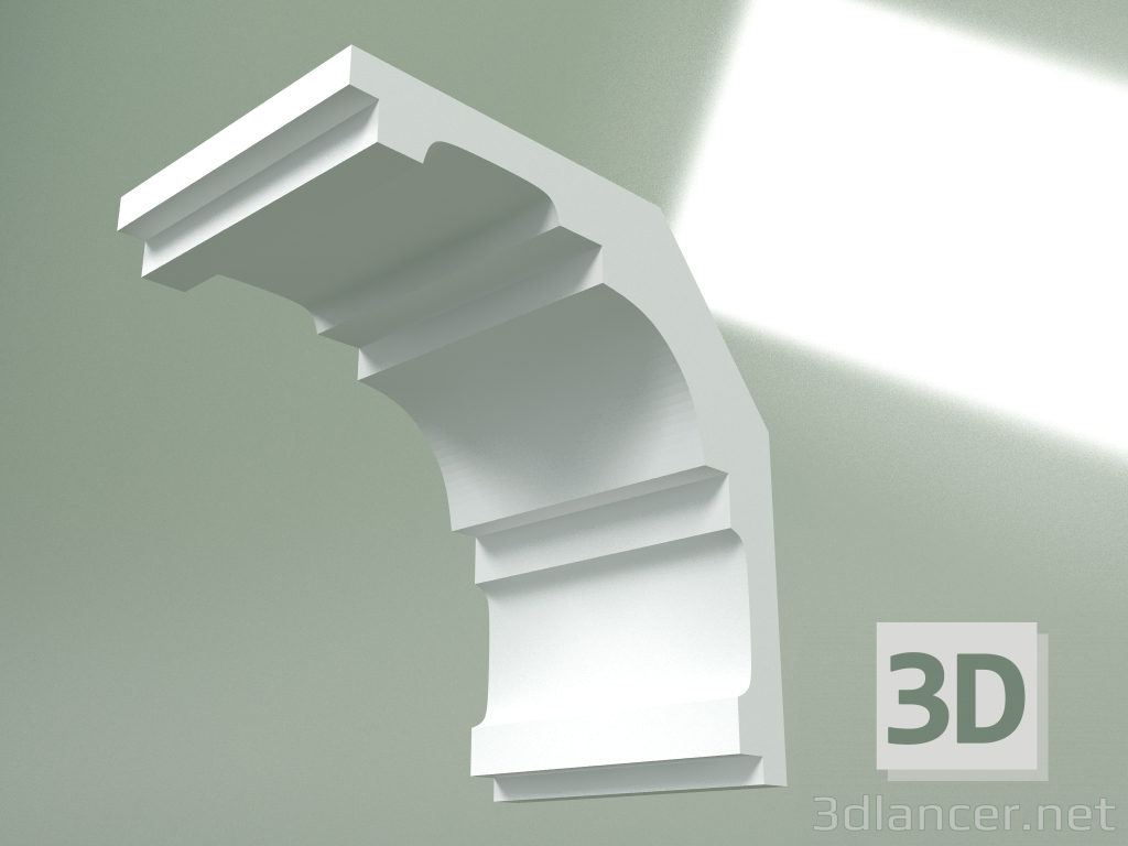 Modelo 3d Cornija de gesso (plinto de teto) KT432 - preview