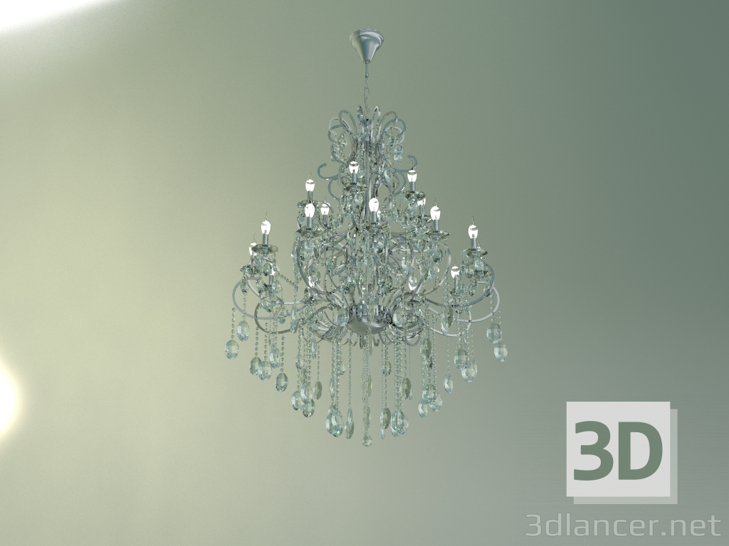 modello 3D Lampadario a sospensione 252-18 (cromo-Strotskis) - anteprima