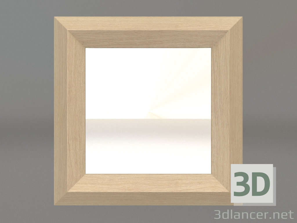 3d model Mirror ZL 06 (400х400, wood white) - preview