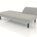 3d model Chaise longue open 186 with an armrest on the right (metal legs) - preview