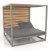 3d model Couch with raised fixed slats and ceiling (Quartz gray) - preview