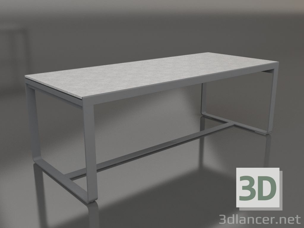 modello 3D Tavolo da pranzo 210 (DEKTON Kreta, Antracite) - anteprima