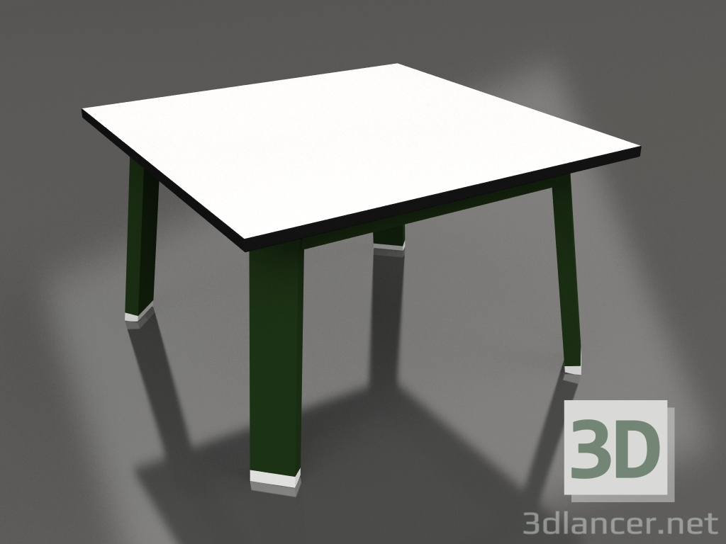 3d model Mesa auxiliar cuadrada (Verde botella, Fenólico) - vista previa