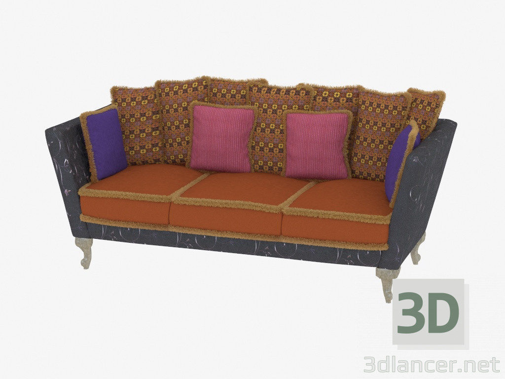 modèle 3D Divan-lit double - preview