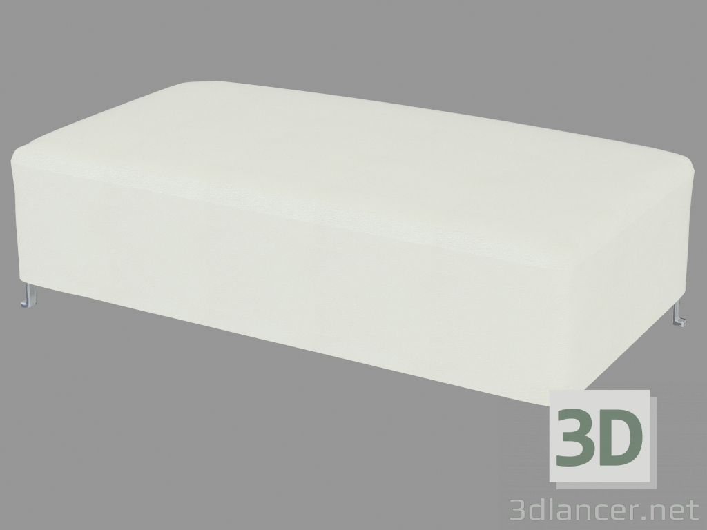 3d model Puf en tapicería de cuero (130x70) - vista previa