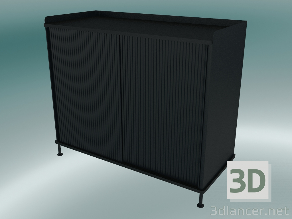 Modelo 3d Aparador Enfold (Alto, Preto) - preview