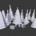 modello 3D di Albero di Capodanno modello basso poli - Albero di Capodanno comprare - rendering