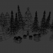 3d New Year tree low poly model - Новорічна ялинка модель купити - зображення