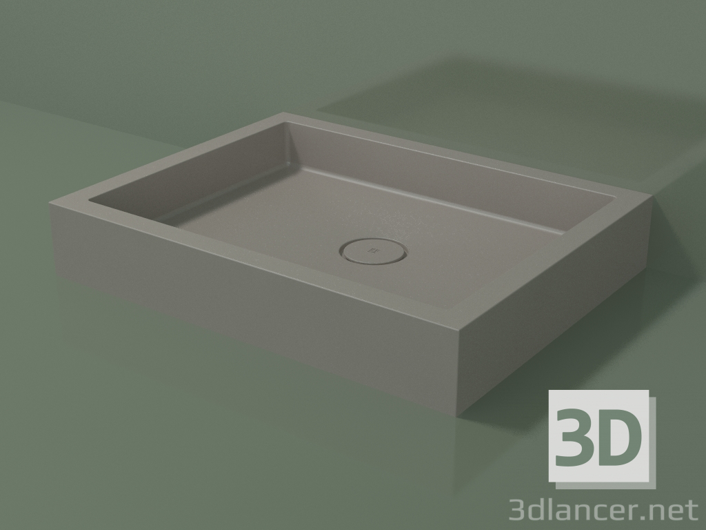 Modelo 3d Base de duche Alto (30UA0110, Clay C37, 90x70 cm) - preview