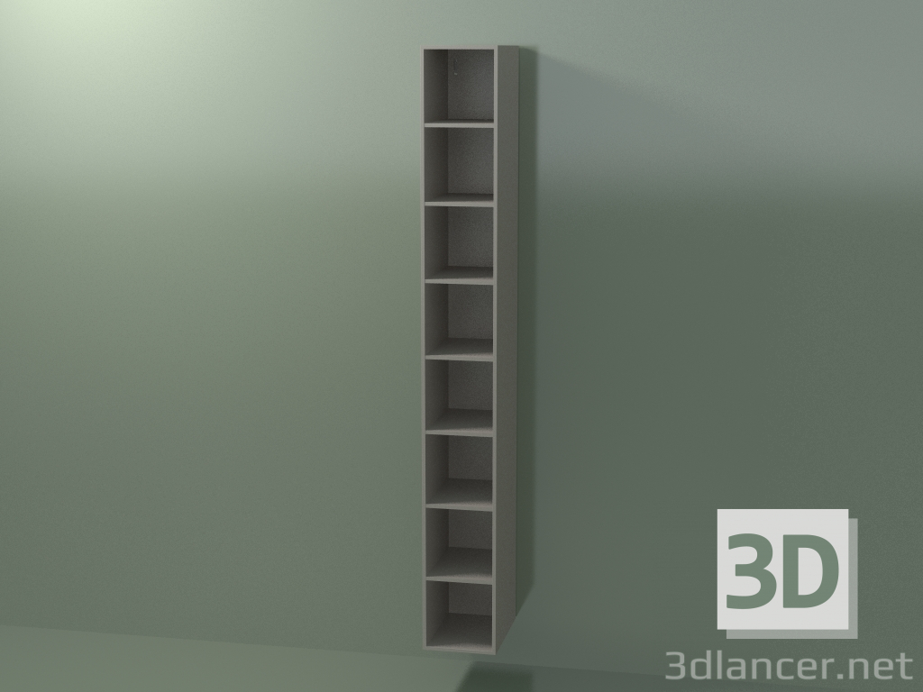 3d model Armario alto de pared (8DUAFD01, Clay C37, L 24, P 36, H 192 cm) - vista previa