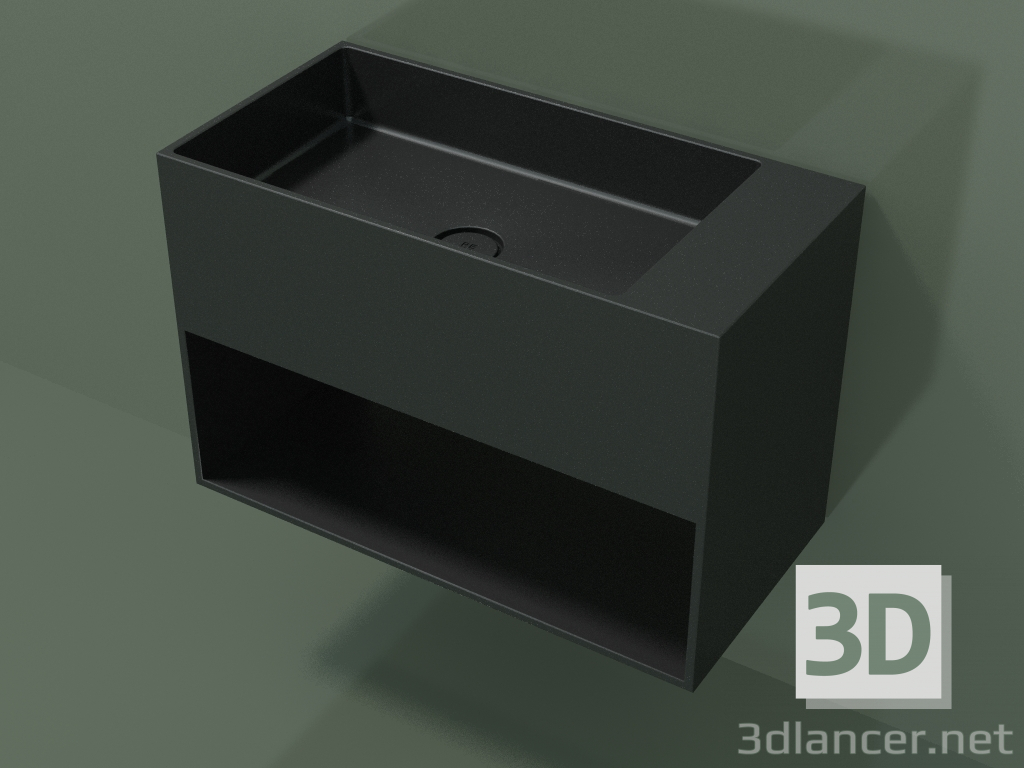 modello 3D Lavabo sospeso Giorno (06UN43101, Deep Nocturne C38, L 72, P 36, H 48 cm) - anteprima