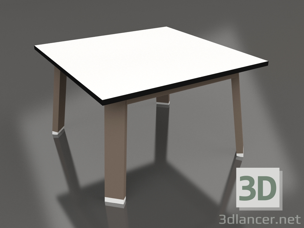 3d model Mesa auxiliar cuadrada (Bronce, Fenólico) - vista previa