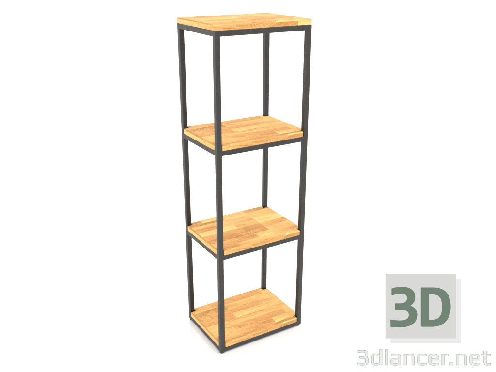 Modelo 3d Rack retangular (PISO DE MADEIRA, 40x30x128, 4 prateleiras) - preview