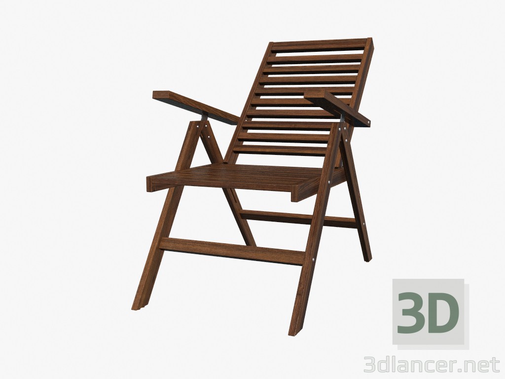 3d model Silla plegable (posición 2) - vista previa