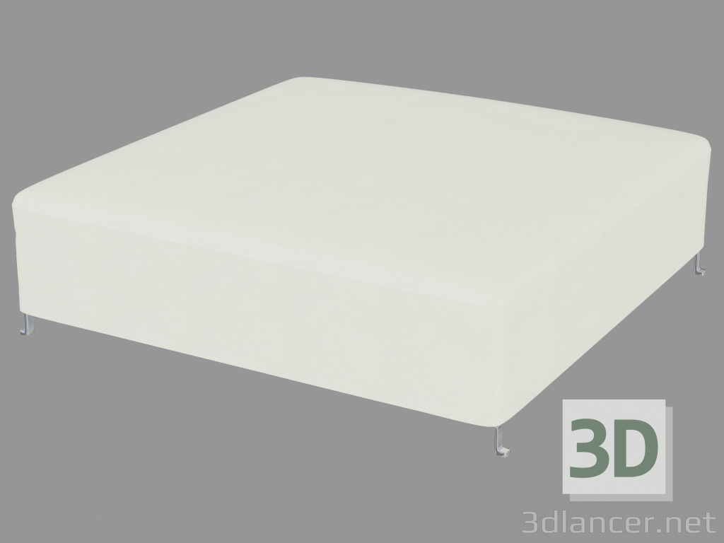 3D Modell Hocker in Lederbezug (130x130) - Vorschau