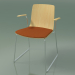 3d model Chair 3984 (on a sled, with a pillow on the seat, with armrests, natural birch) - preview