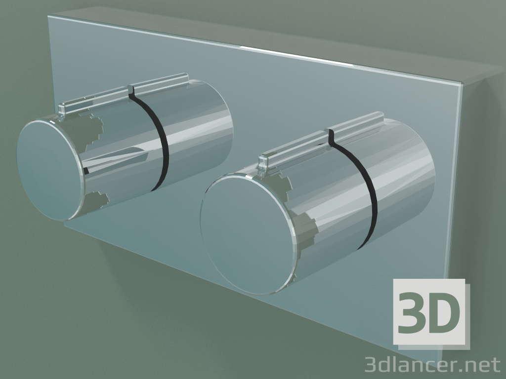 3d model Mezclador termostático con control de caudal (36325980-00) - vista previa