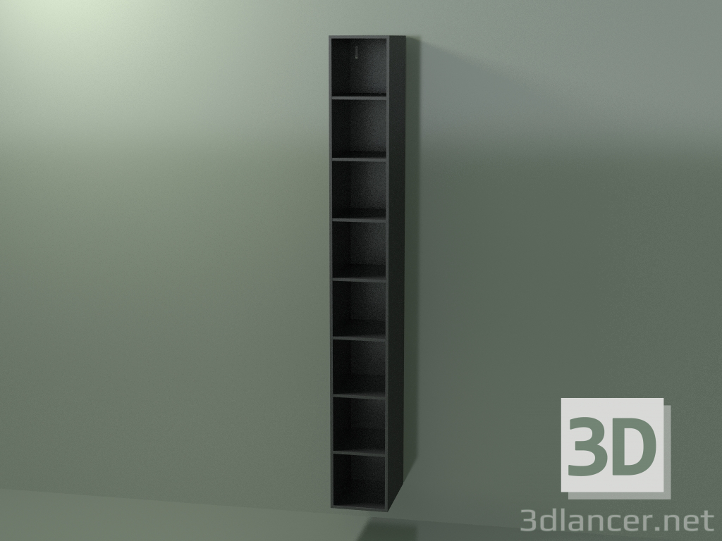 3d model Wall tall cabinet (8DUAFD01, Deep Nocturne C38, L 24, P 36, H 192 cm) - preview