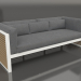 3d model 3-seater sofa (Agate gray) - preview