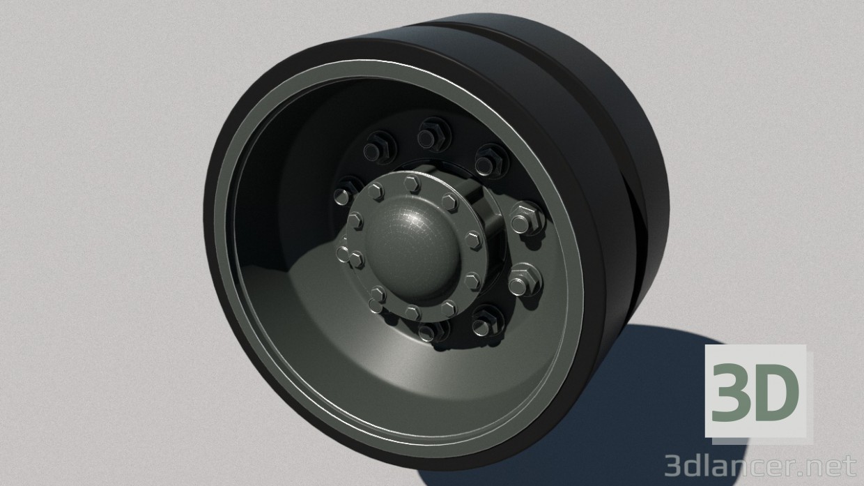 modèle 3D Prise en charge t-80 de rouleau de route - preview