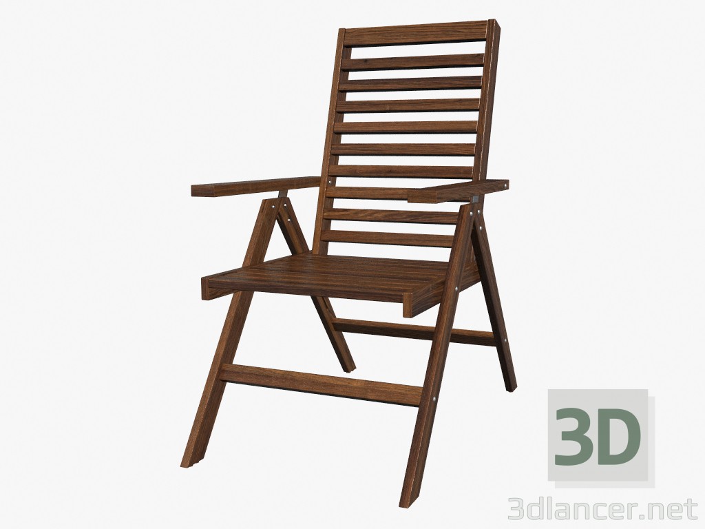 3d model Silla plegable (posición 1) - vista previa