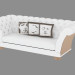 3D Modell Doppel-Sofa gerade - Vorschau