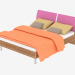 3d model Cama matrimonial (cr 27) - vista previa